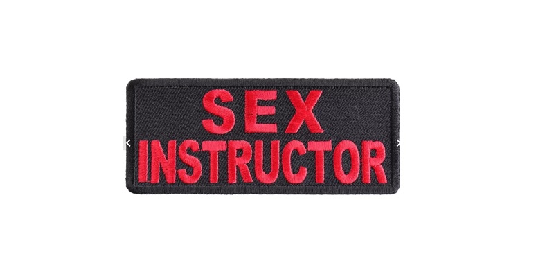 Sex Instructor Patch Brass Pole Motorcycle Accessories